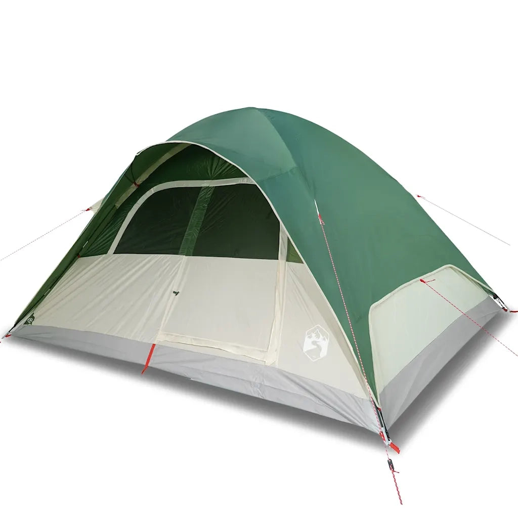 Tenda da Campeggio a Cupola per 6 Persone-Tenda per Escursionismo Verde Impermeabile 438942