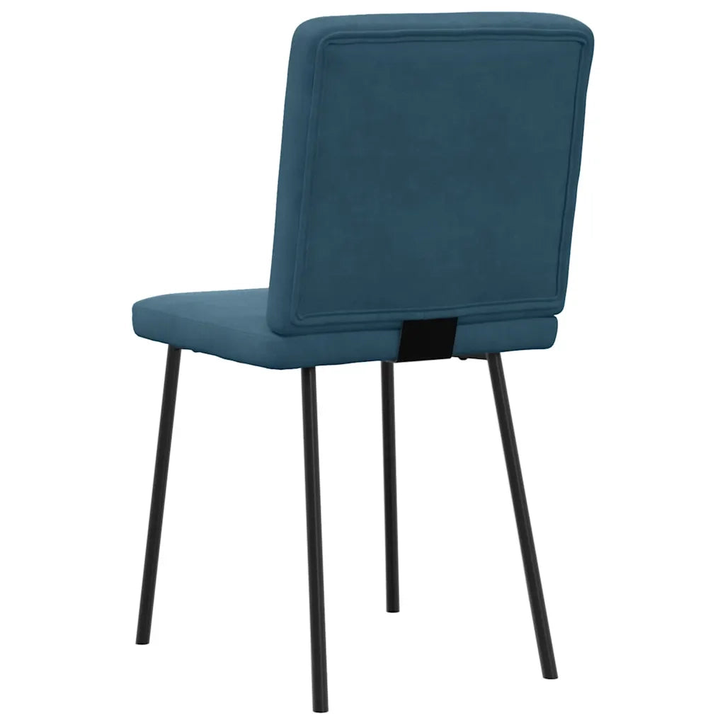 Sedie da Pranzo 4 pz Blu in Velluto 3315296