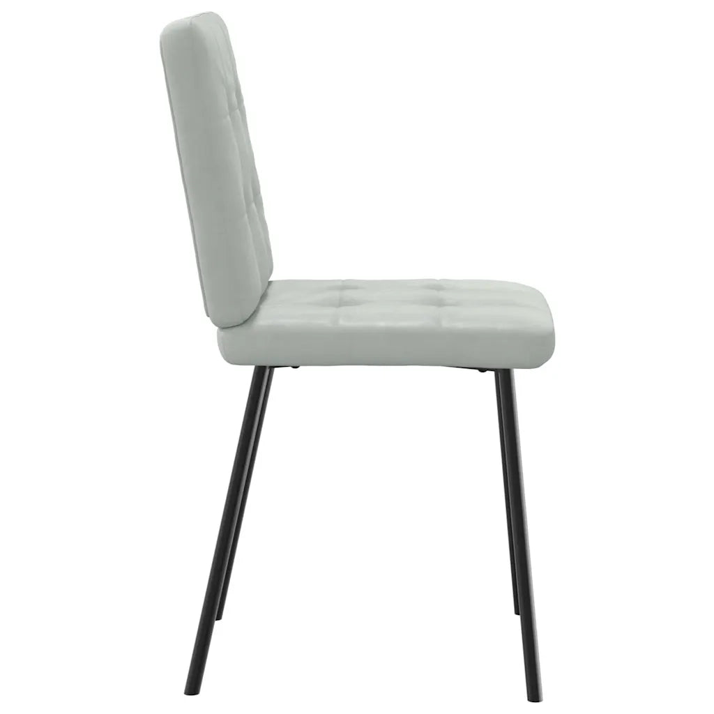 Sedie da Pranzo 4 pz Grigio Chiaro in Velluto 3315157