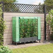 Vaso da Giardino con Copertura per Serra e Ruote 3 pz PP 3423064