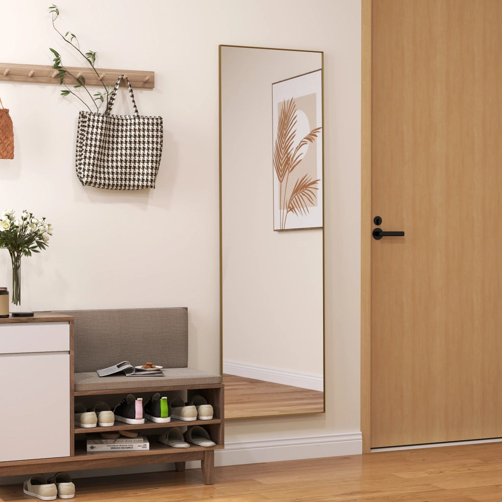 Specchio a Pieno Lunghezza ¨C Minimal ¨C Dorato 50x160 cm