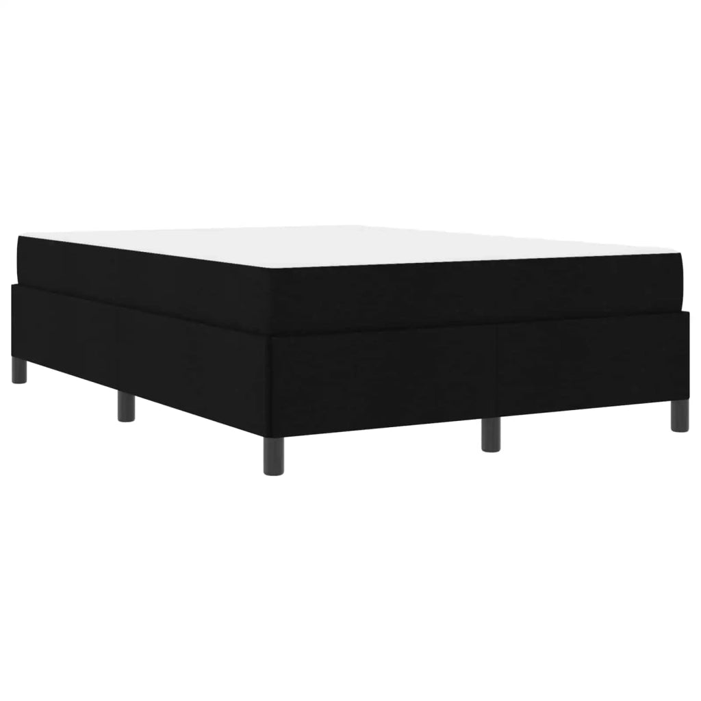 Letto a molle Nero 140 x 200 cm Tessuto