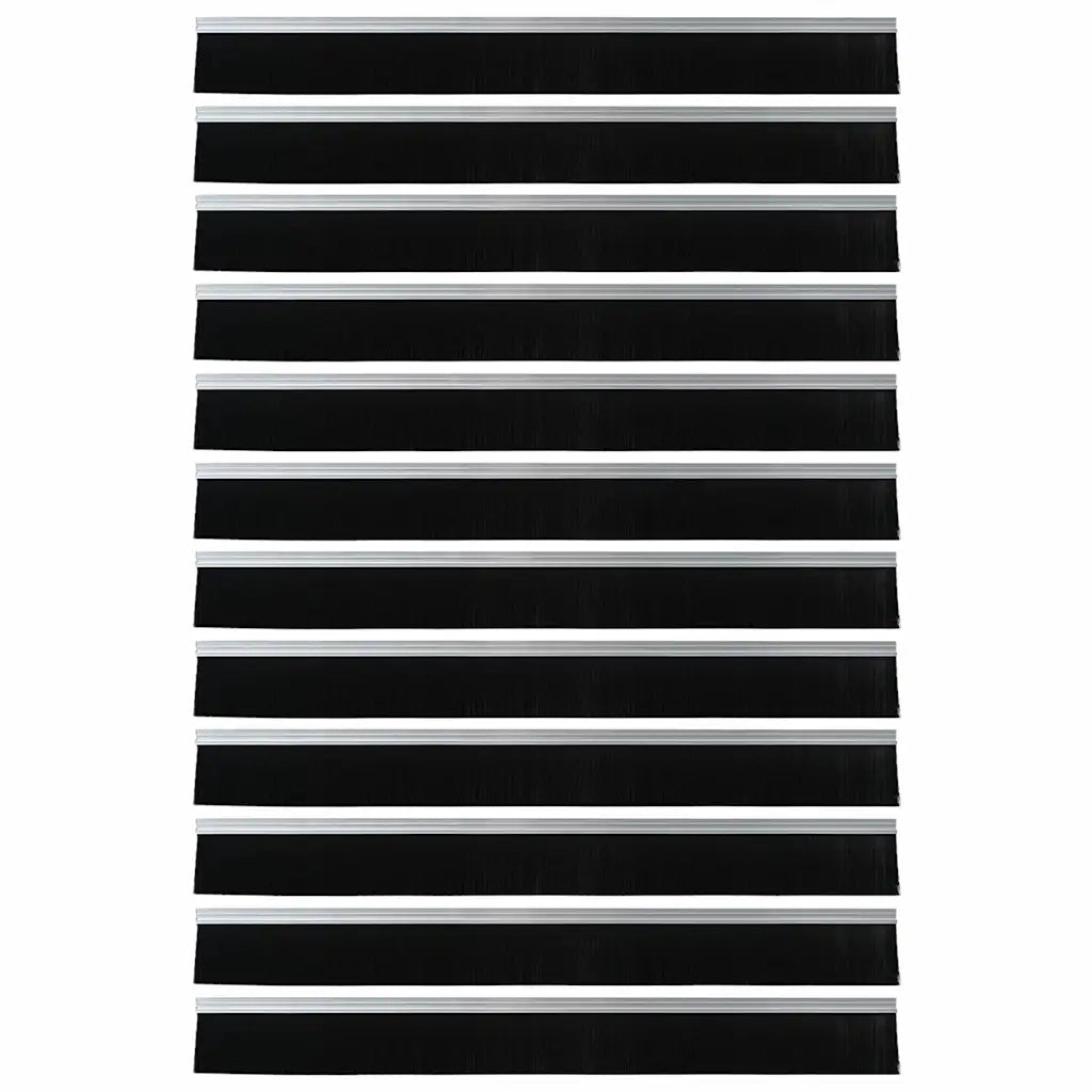 Spazzole per porte autoadesive 12 pz Argento 100 cm CFW6360124