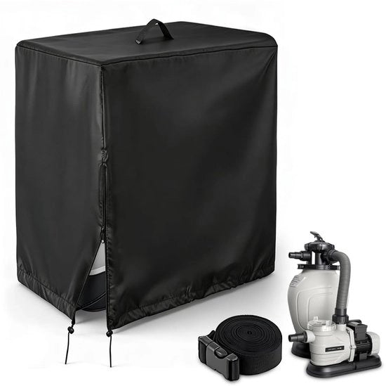 Copertura impermeabile per pompa del bagno, copertura per filtro di sabbia per piscina 64 x 42 x 66 cm, copertura filtro di sabbia per piscina, copertura impermeabile per pompa del bagno per sistemi di filtrazione per piscine di tipo Intex Krystal Clear.