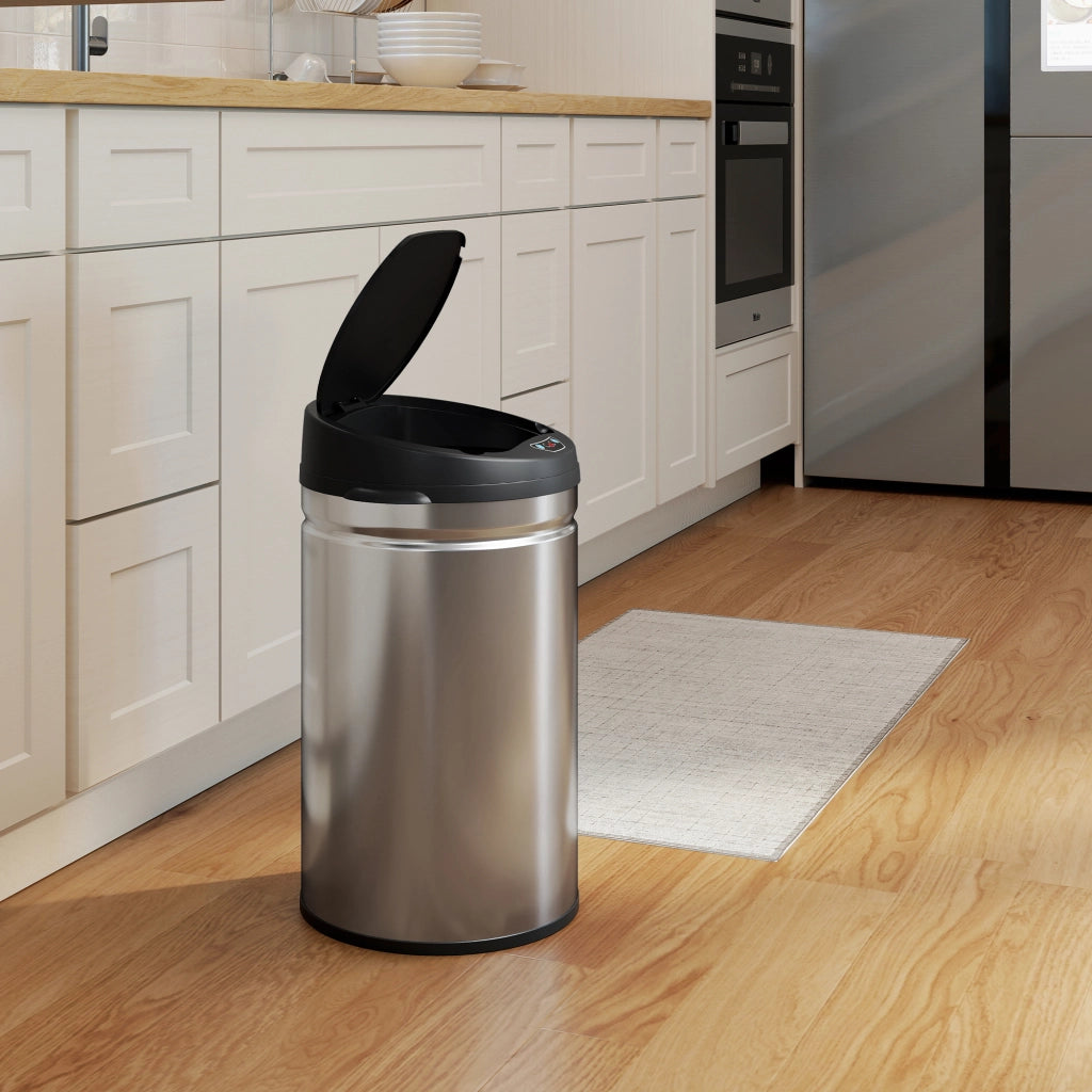 Cestino Automatico 30 L ¨C Minimal ¨C Acciaio Inox Argento