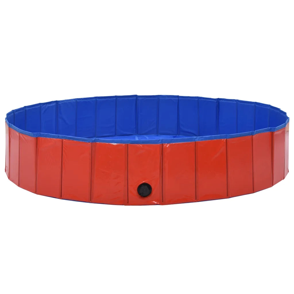 Piscina per Cani Pieghevole Rossa 160x30 cm in PVC 170824