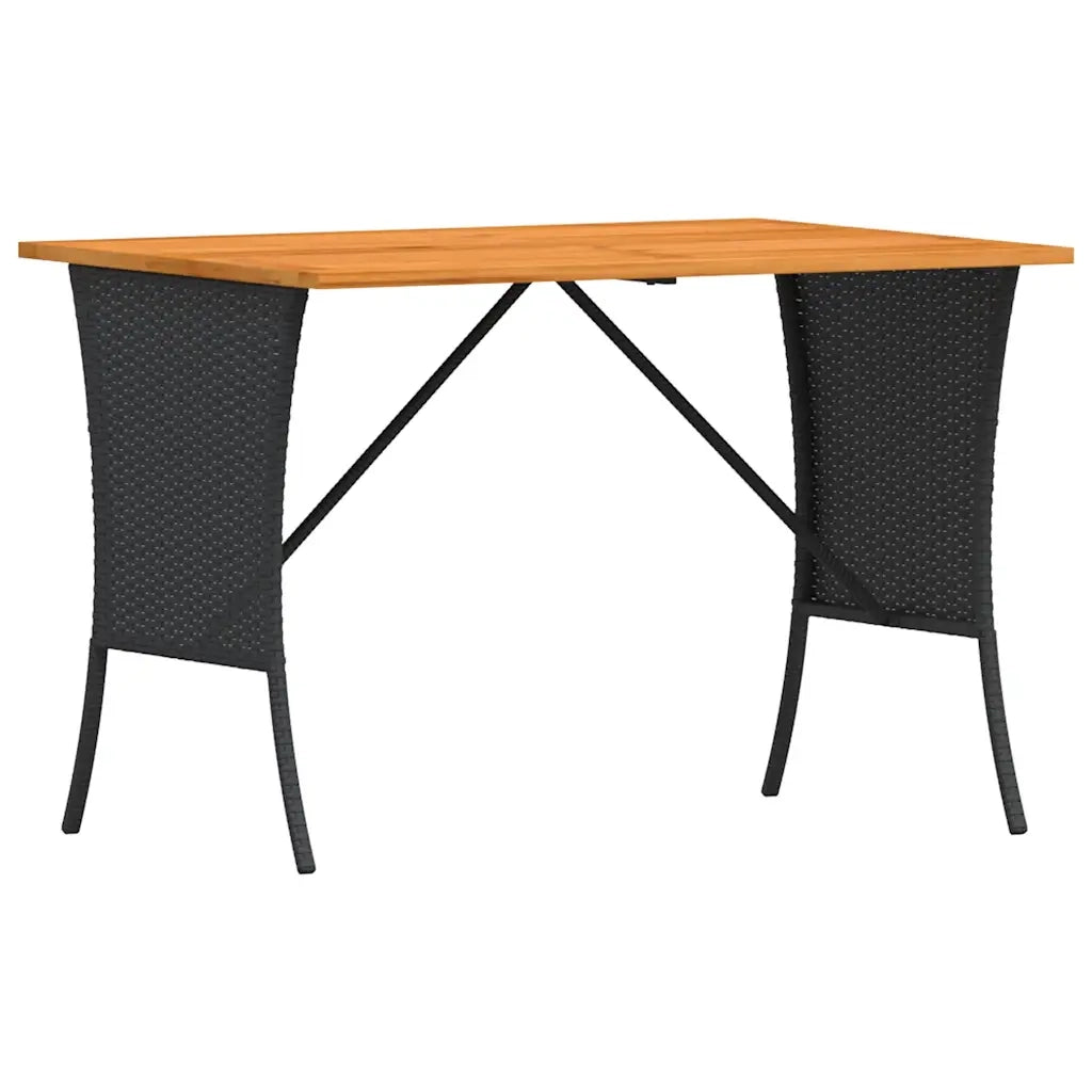 Set da Pranzo da Giardino 3 pz con Cuscini Nero in Polyrattan 4104135