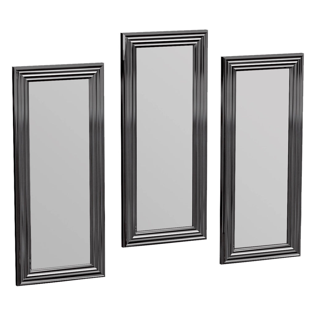Guarcino, Specchio Modulabile, 30x70h cm Argento