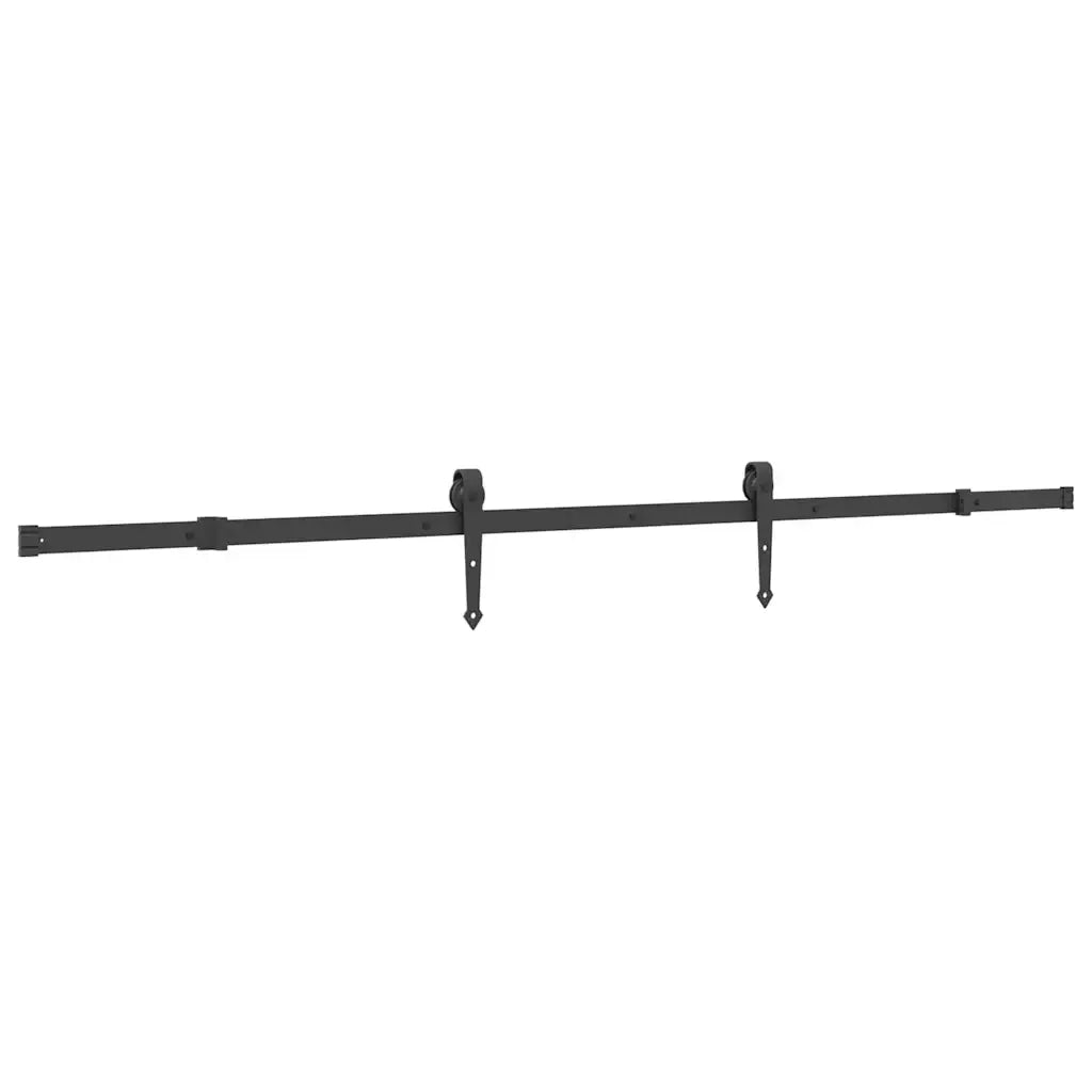 Kit di Binari per Porte Scorrevoli 213,5 cm Acciaio Nero 4009705
