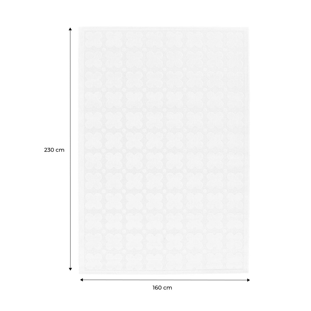 Tappeto da interno motivo grafico crema