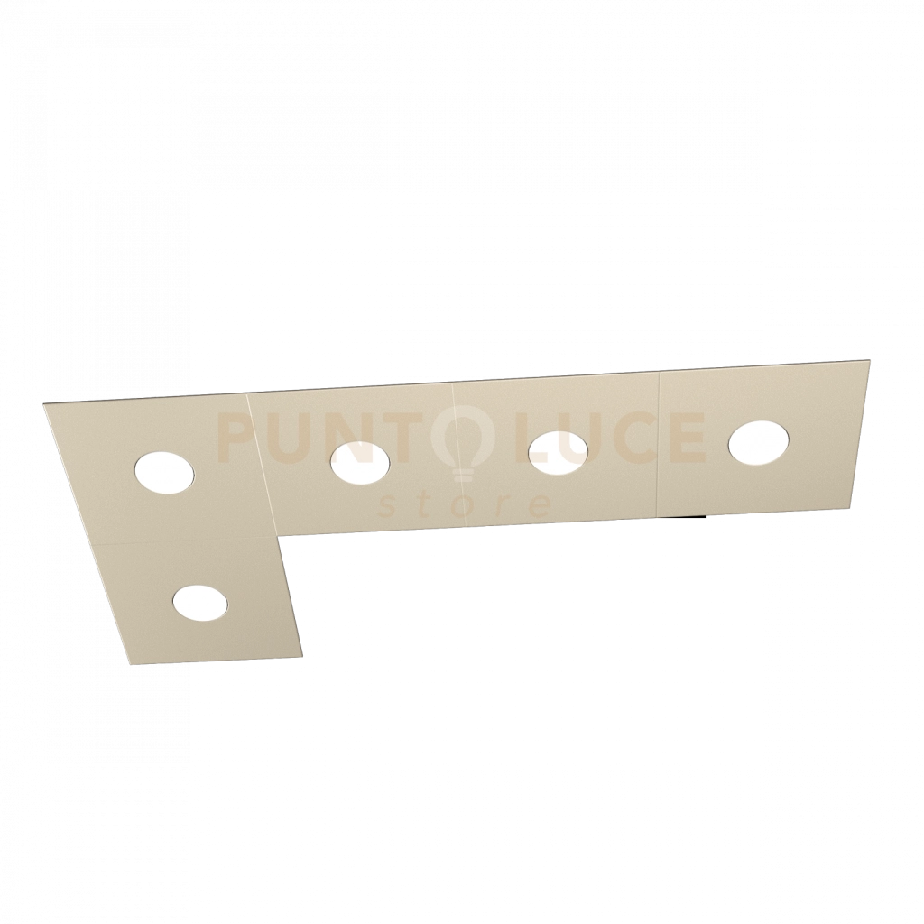 ECCENTRIC APPLIQUE-PLAFONIERA 5 LUCI SABBIA 1156-5L-SA