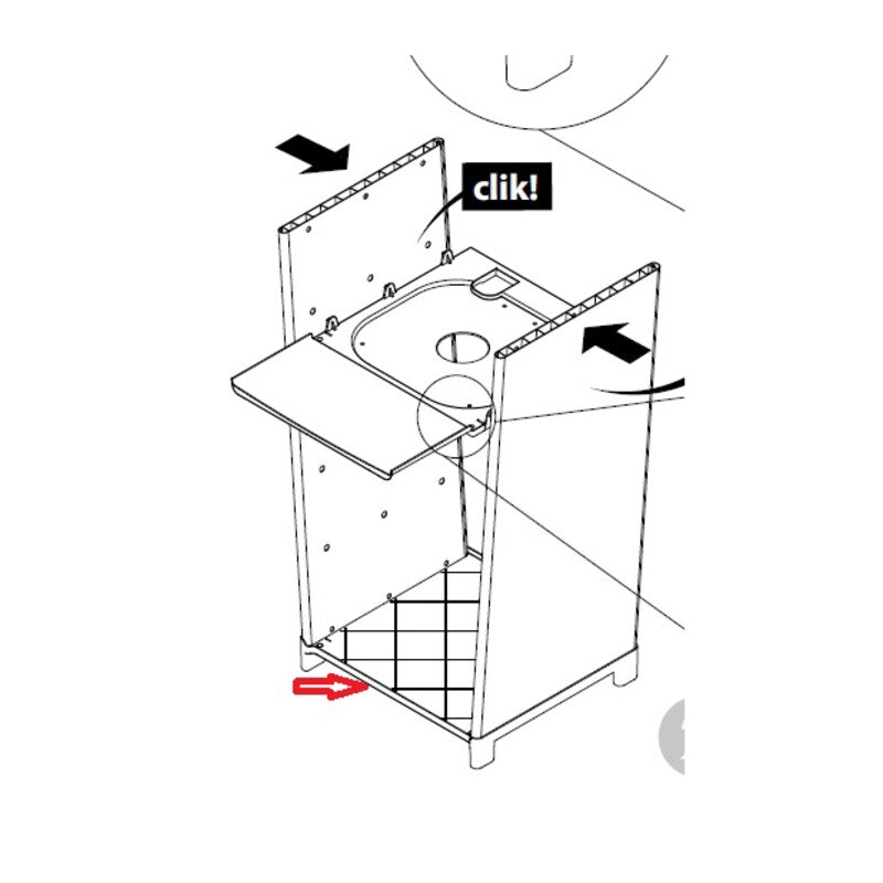 R BASE X KIT MOBILE PER LAVATOIO 40X40x87H CM- 1,0 pz