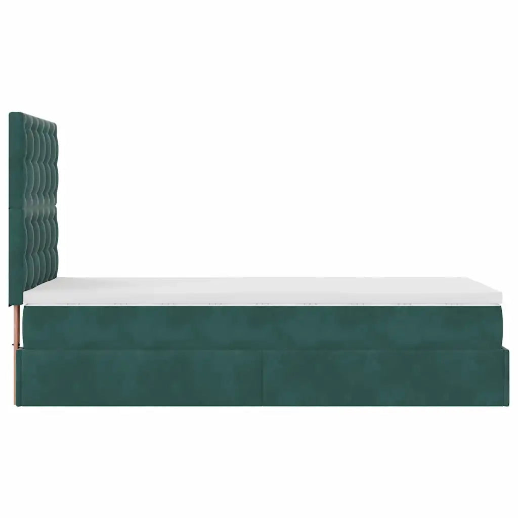 Struttura Letto Pouf con Materassi 80x200 cm Velluto 3313580