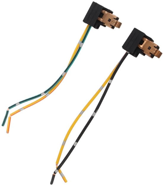 Connettore H1 2 pezzi ABS plastica + Etalogen lampo connettore, cablaggio lampo attacco per lampada H1, adattatore di connessione per cablaggio lampo universale e adattatore lampo affidabile migliorato