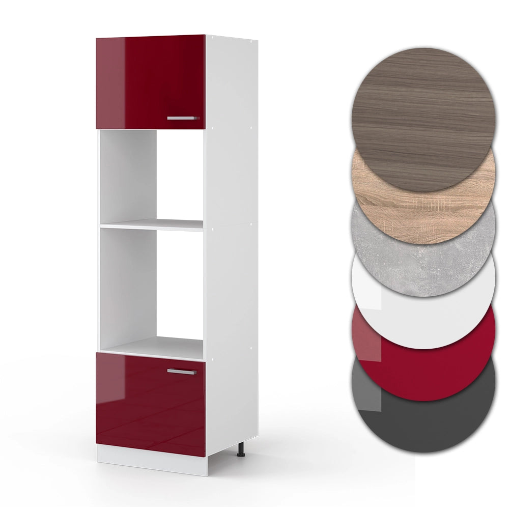 Vicco Set mobili bagno Rosso lucido 60 cm