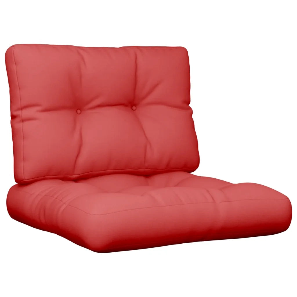 Cuscini per Pallet 2 pz Rossi in Tessuto 360651