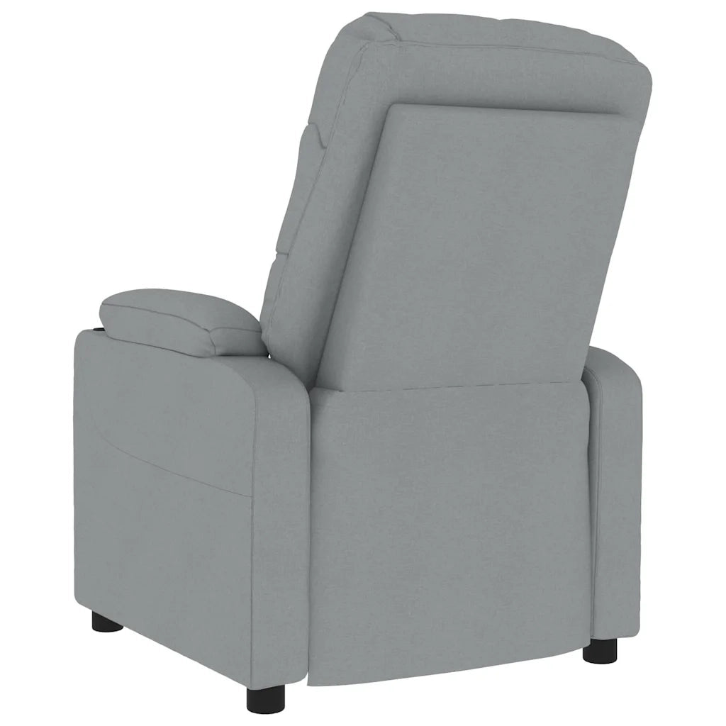 Poltrona Massaggiante in Tessuto Grigio Chiaro