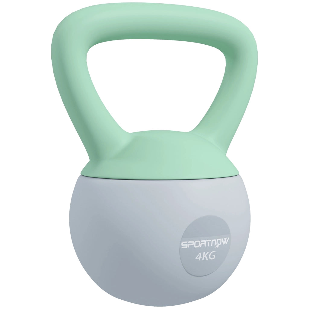 Kettlebell 4 kg ¨C Minimal ¨C Verde e Grigio 19x15x25 cm