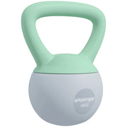Kettlebell 4 kg ¨C Minimal ¨C Verde e Grigio 19x15x25 cm
