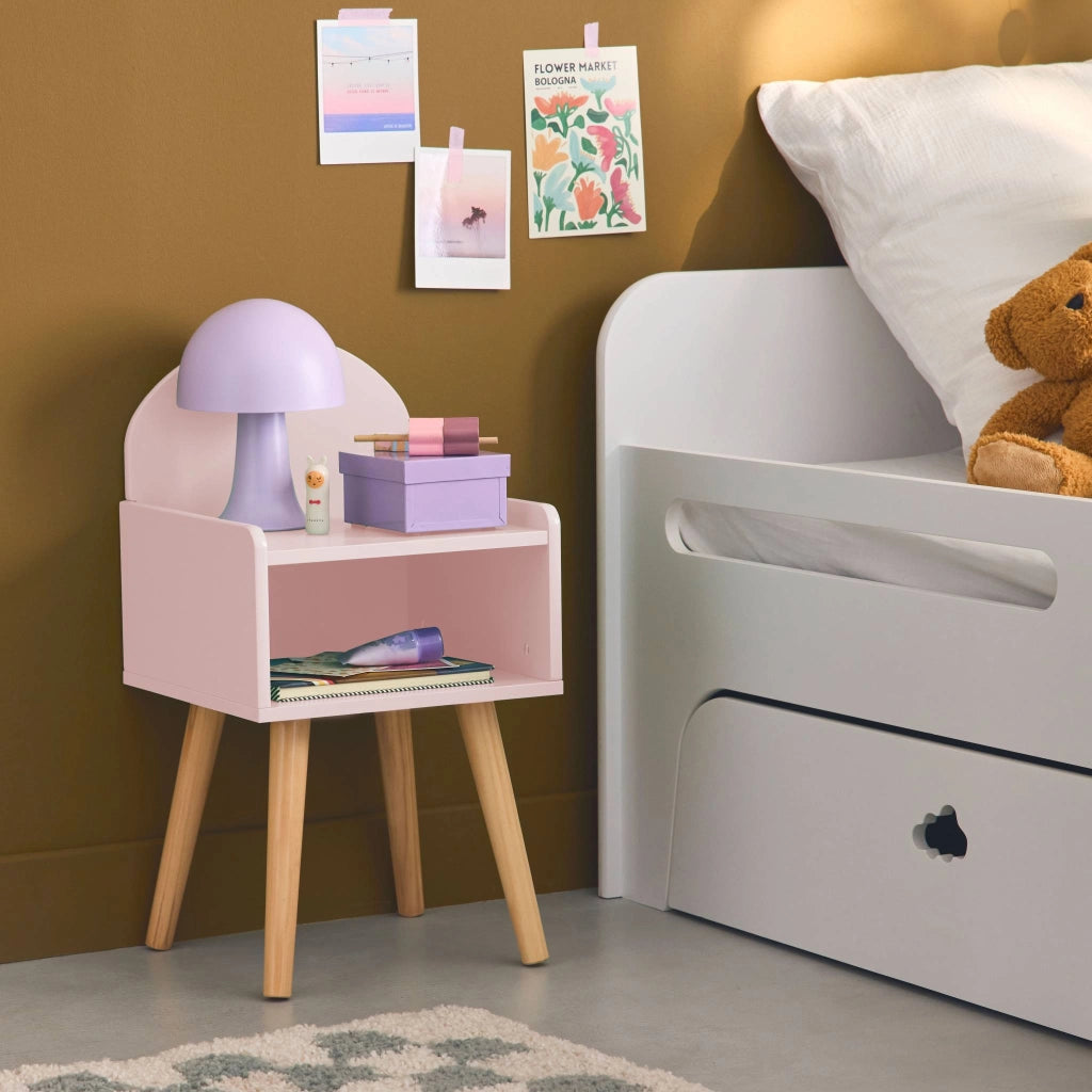 Comodino per bambini, rosa