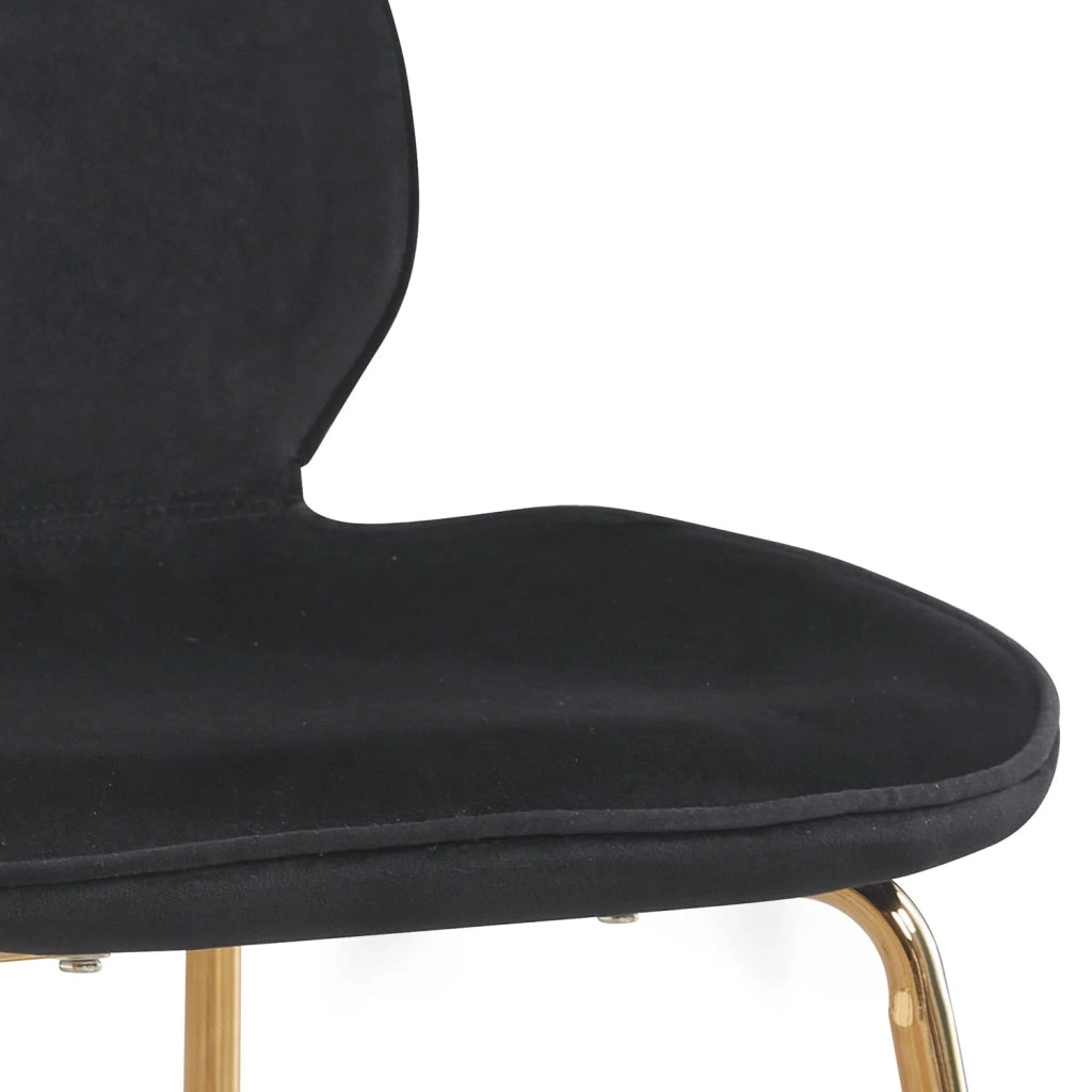 LÚZETE - SEDIA ASHCROFT IN VELLUTO NERO