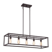 Lampada a sospensione Quoizel New Harbor bronzo 5xE27