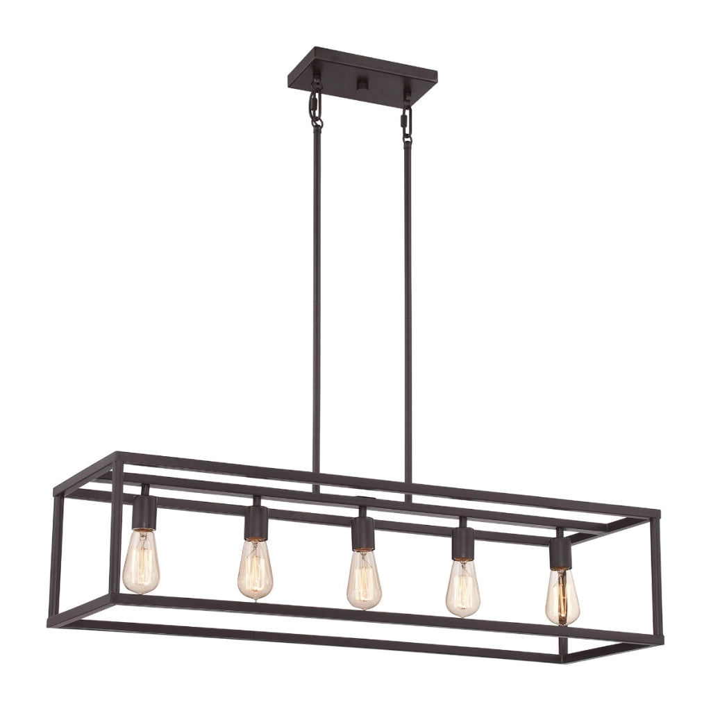 Lampada a sospensione Quoizel New Harbor bronzo 5xE27
