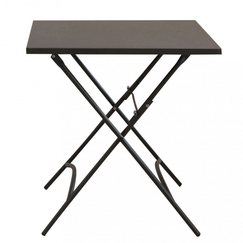 Tavolo da Giardino Bristol 70x70 cm Taupe in Acciaio Pieghevole – Tavolo Quadrato da Esterno