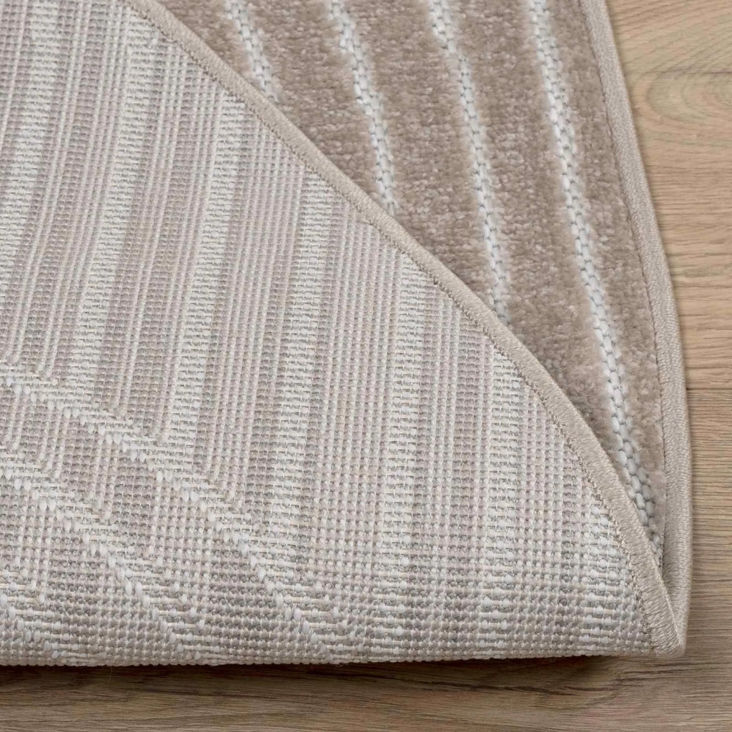 Tappeti per area Rotondo PALMERAS Beige Ø 120 CM Poliestere 42022593