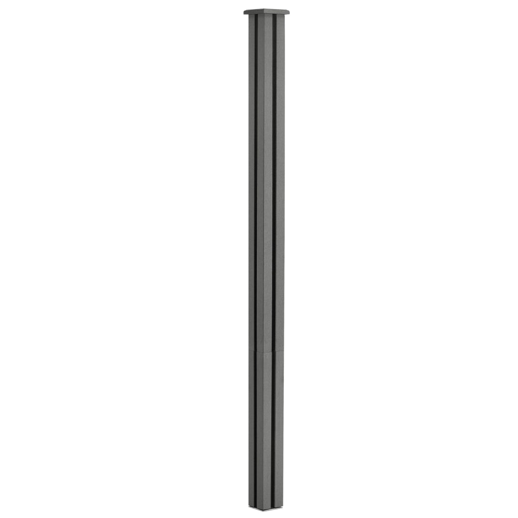 Recinzione in WPC per Giardino Staccionata Frangivista Alta 183 cm Lunga 357 cm Grigio NEU.HOLZ