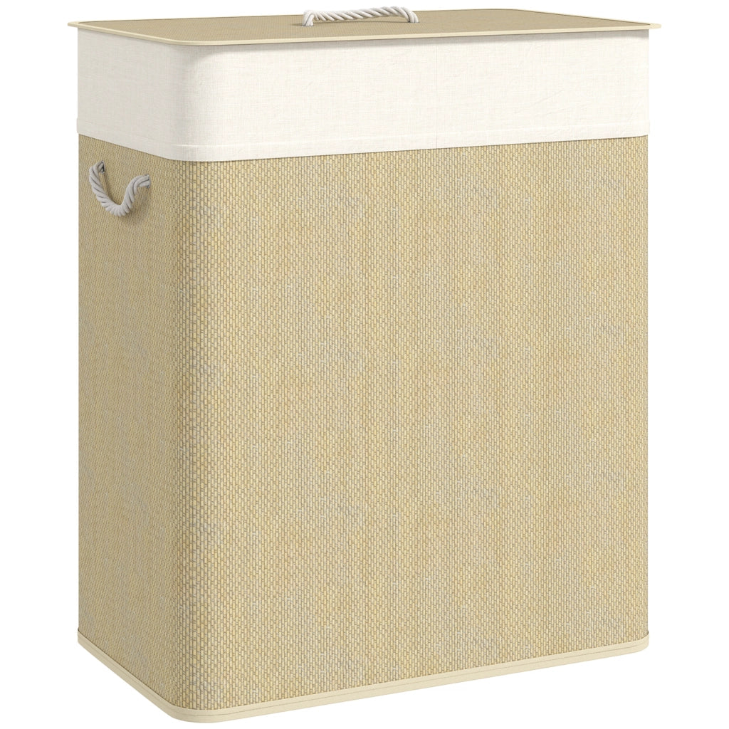 Cestino per il bucato in bamb¨´ con coperchio ¨C Minimal ¨C 100 L