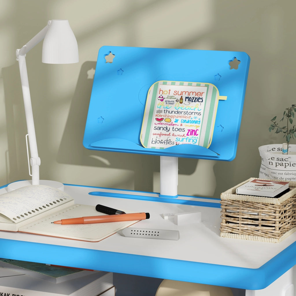 Scrivania per Bambini con Sedia ¨C Minimal ¨C 60x45x90-102 cm Blu