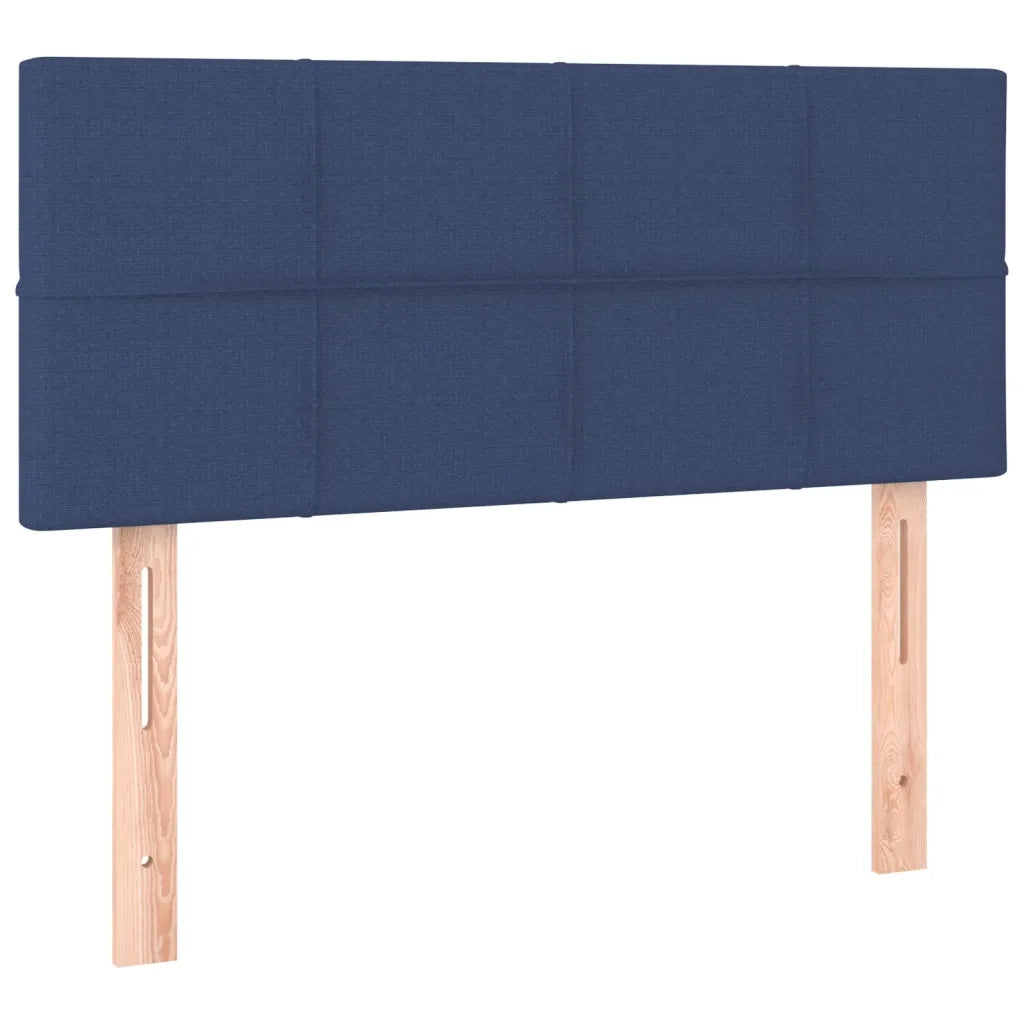 Letto a Molle con Materasso e LED Blu 80x200 cm in Tessuto