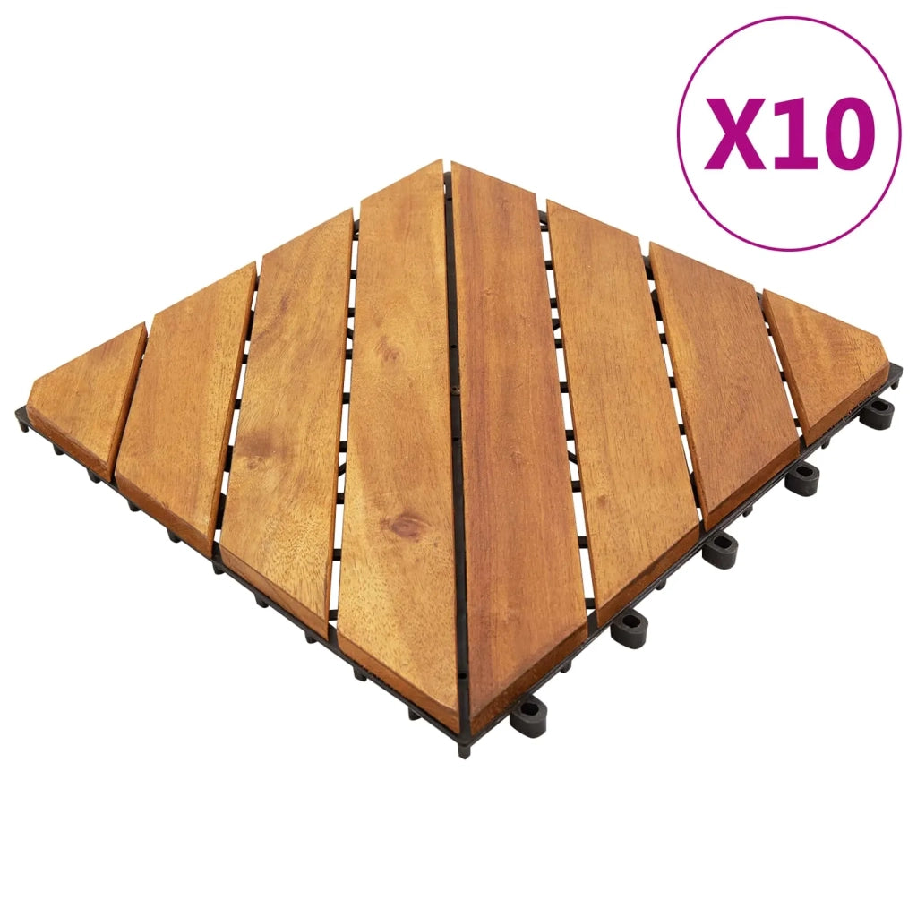 Piastrella per Decking 10 pcs Marrone 30 x 30 cm 42046755