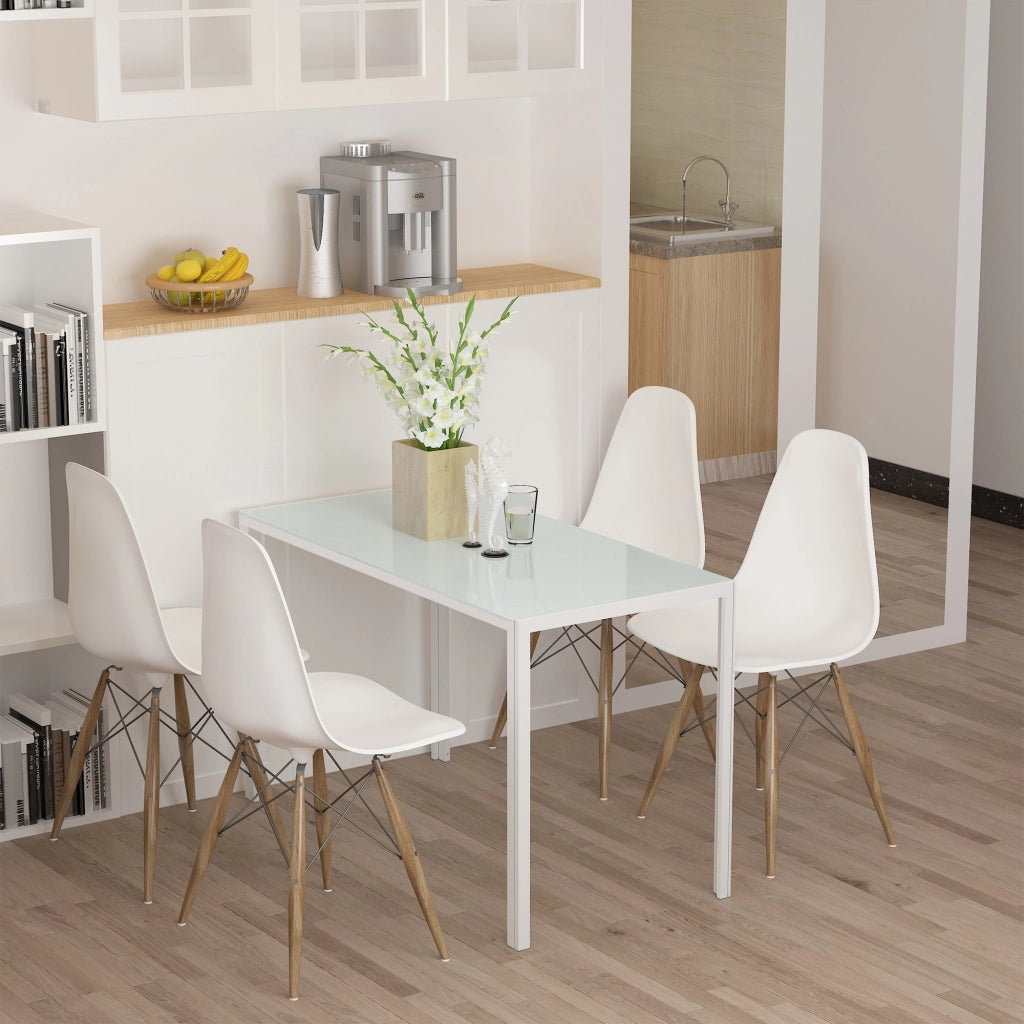 Tavolo da pranzo allungabile moderno ¨C zephmum ¨C bianco legno 120x60x75