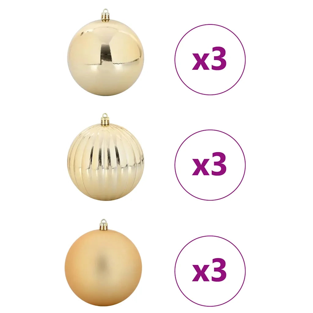 Set di palline di Natale XL 9 pcs Oro Plastica 42018870