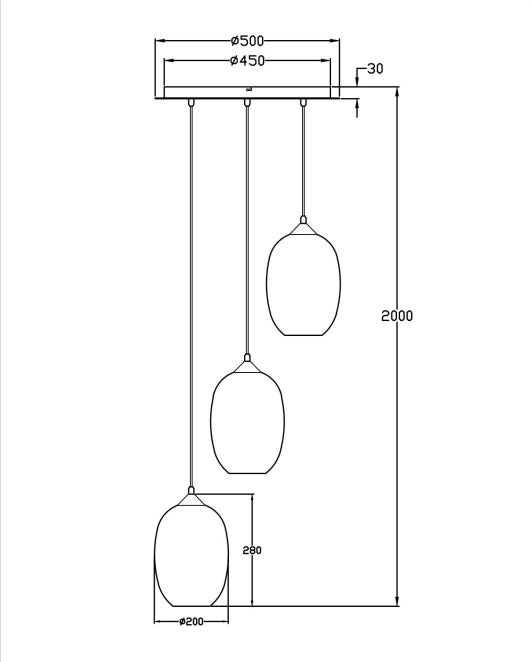 Infinity Lampada a Sospensione in Metallo e Vetro Soffiato Fumé, Ø580mm, Attacco E27, Classe 1, IP20, Design Moderno ed Elegante per Interni