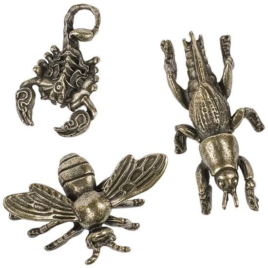Set di 3 Miniature Figure in Ottone