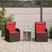 Panchina da giardino 2 pcs Marrone polyrattan 3394491