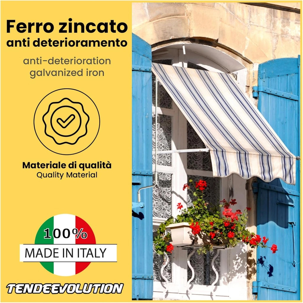 Asta Di Manovra Per Tenda Da Sole Varie Misure, Bastone Universale Per Tende (NERO 2,2 METRI)