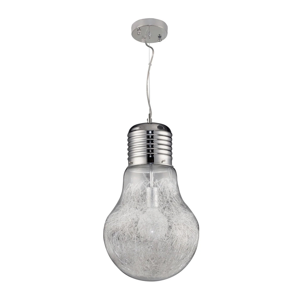 LÚZETE - COLGANTE BULB ACERO