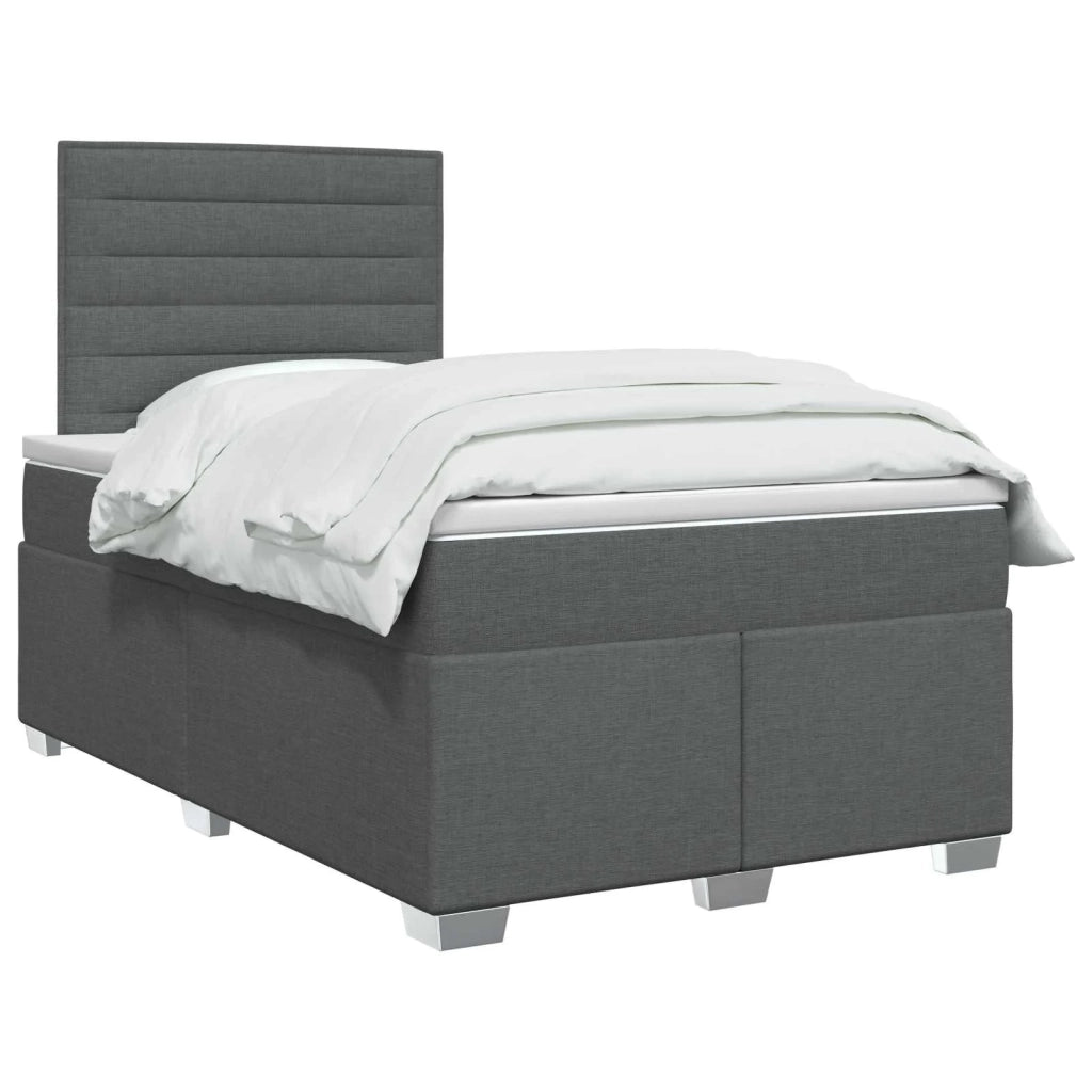 Letto box spring con materasso Grigio Scuro 120 x 200 cm 3453375