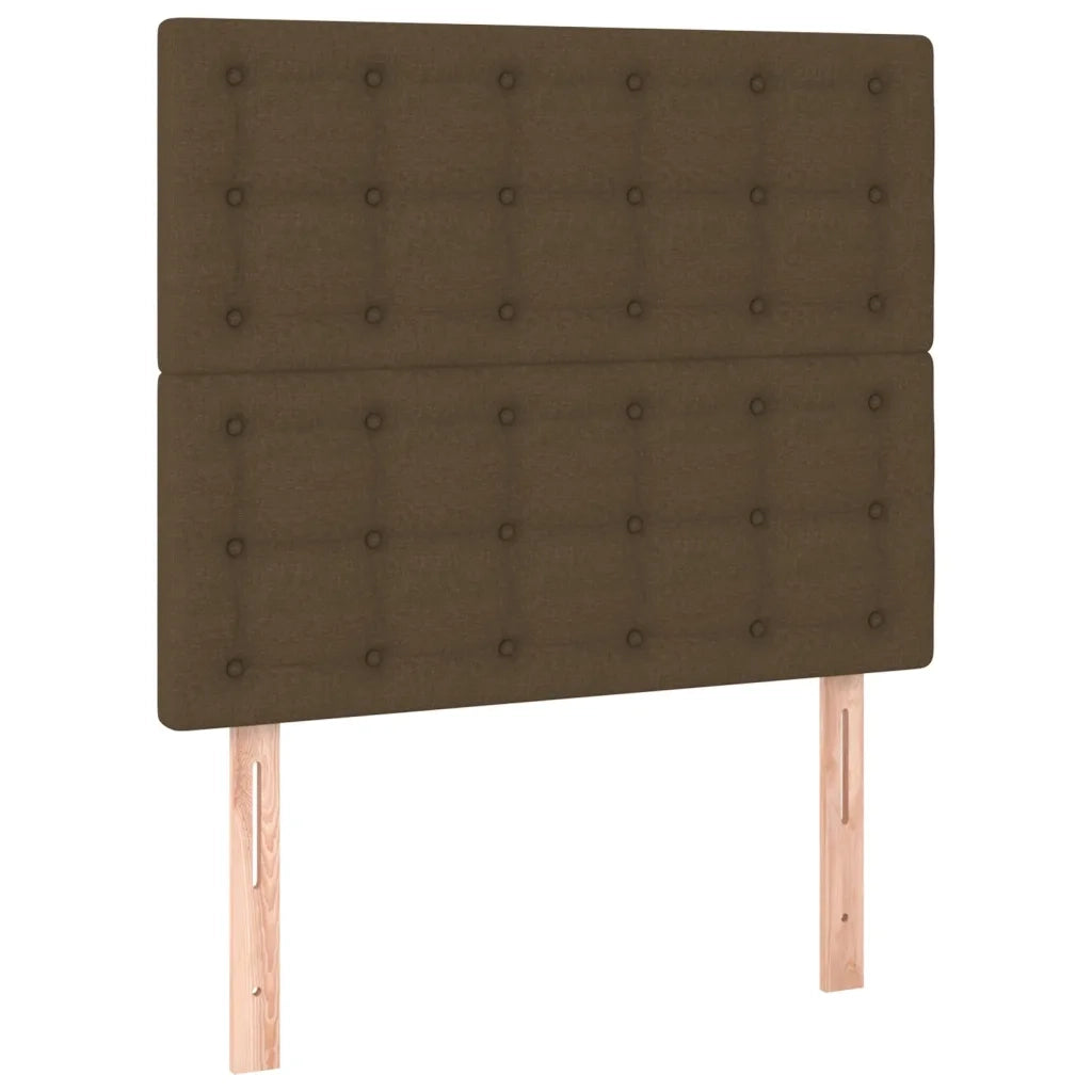 Testiera | Testata Marrone Scuro 80x5x118/128 cm Tessuto