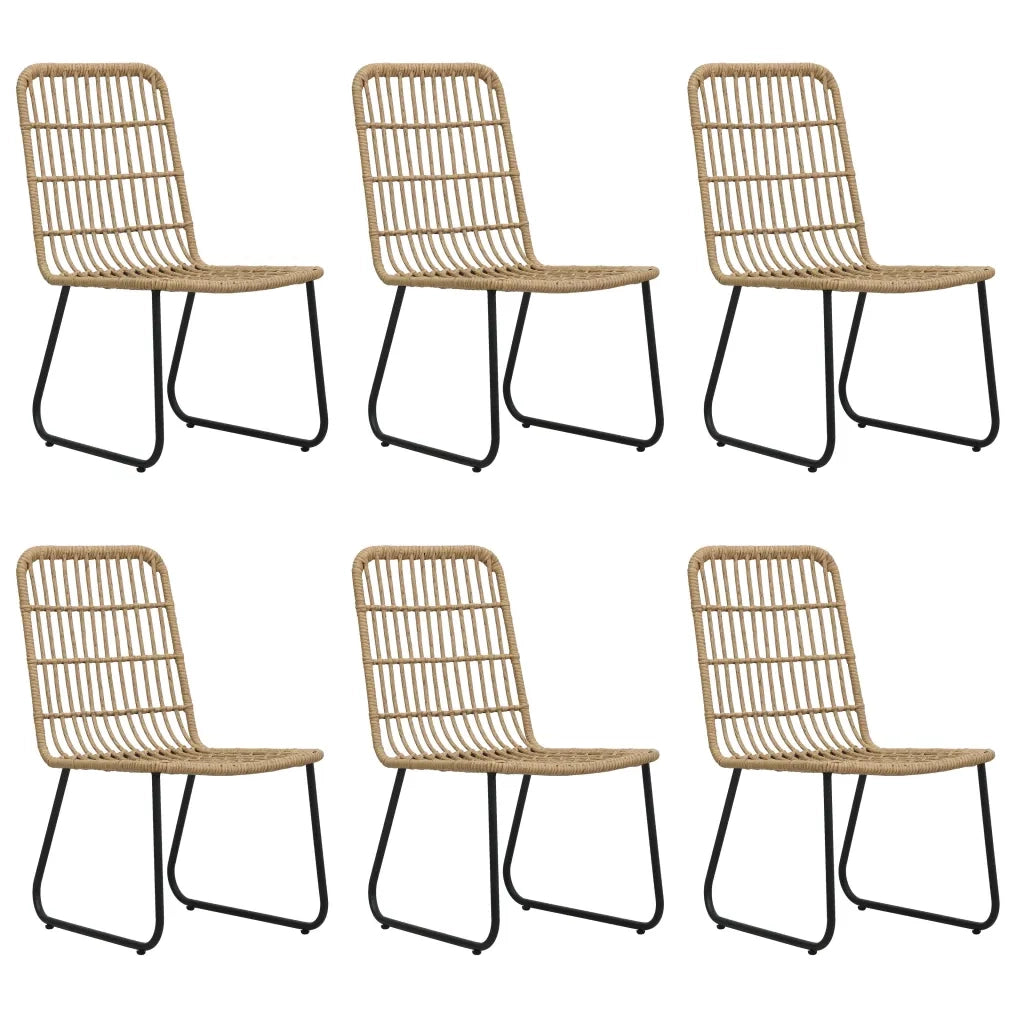 Set da Pranzo da Giardino 7 pz in Polyrattan e Vetro 3060240