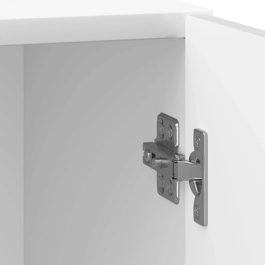 Set di 2 Comodini | Armadio da Notte | Mobiletto da notte Bianco Lucido 43 x 34,5 x 50 cm