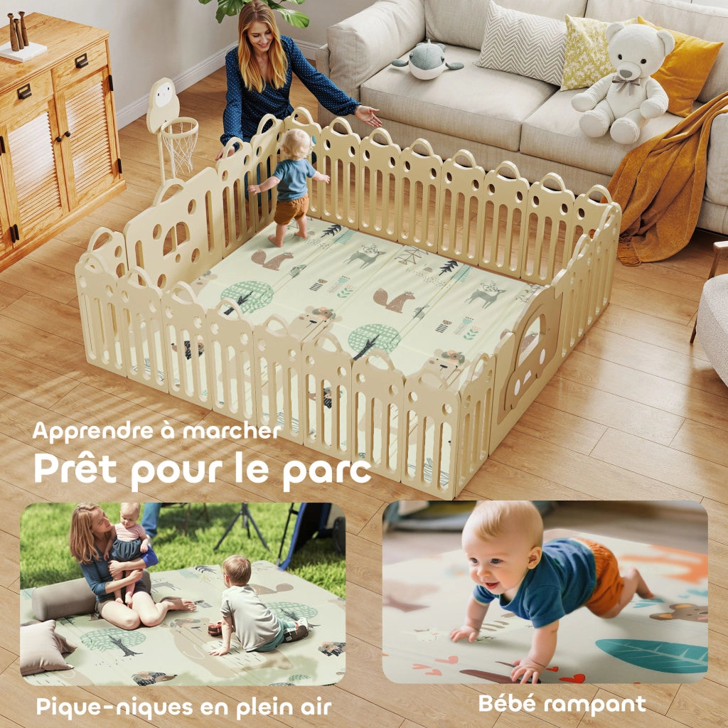 Tapis de jeu per bambini ¨C Minimal ¨C 196x176x1.5 cm multicolore