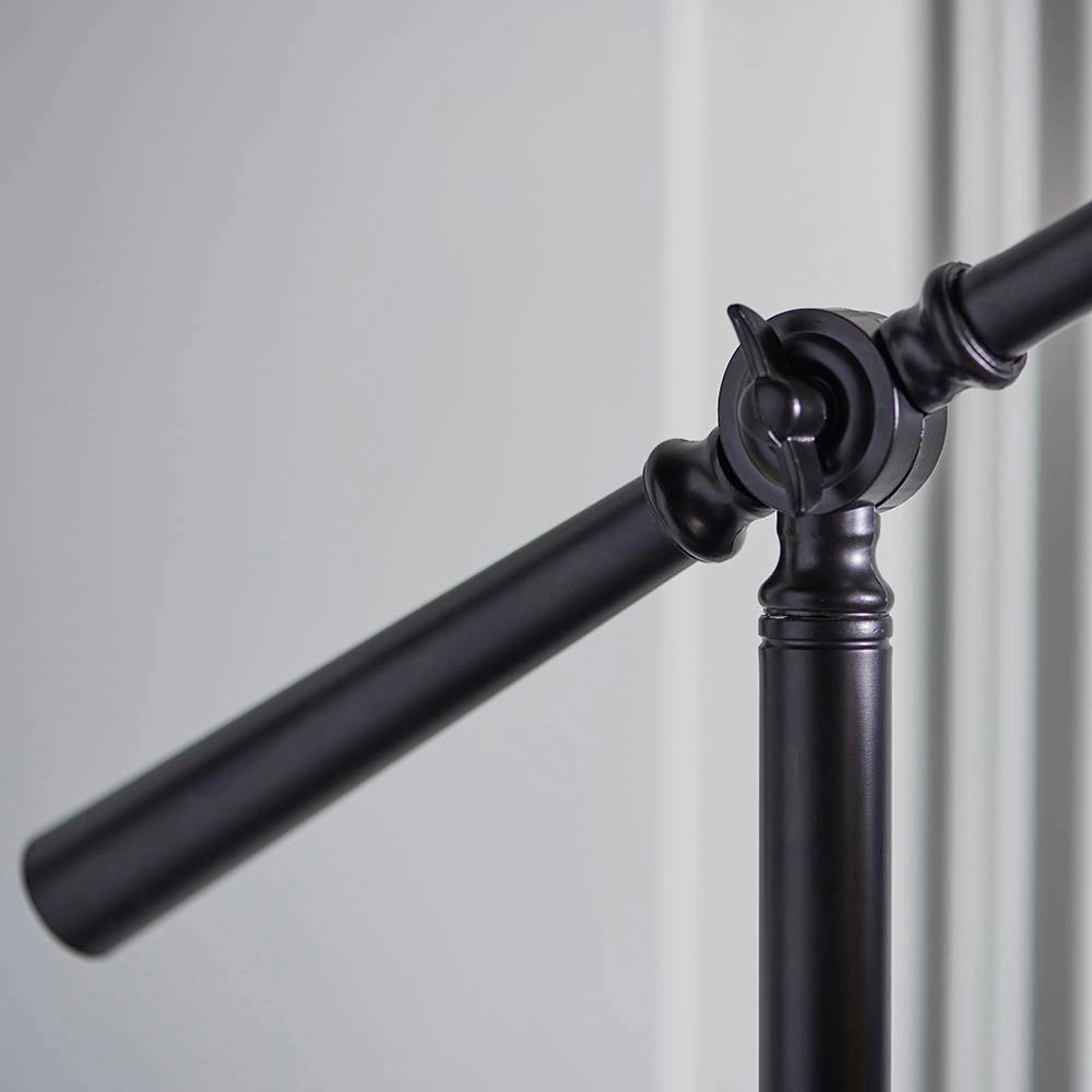 Lampada da terra Tiffany vetrata DARK STAR nera 1xE14 40W