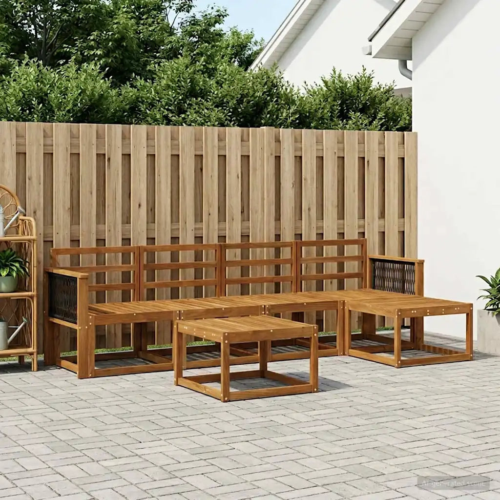 Set di divani da esterno 6 pcs Naturale