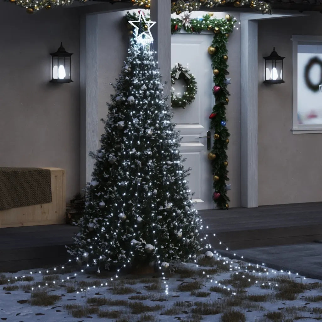 Illuminazione per Albero di Natale 320 LED Bianco Freddo 375 cm CFW9351390