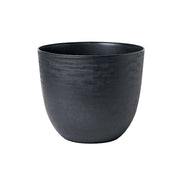 Vaso Rotondo Indoor e Outdoor Tera con Riserva D'acqua Over Black Ø28 cm in Plastica Nero